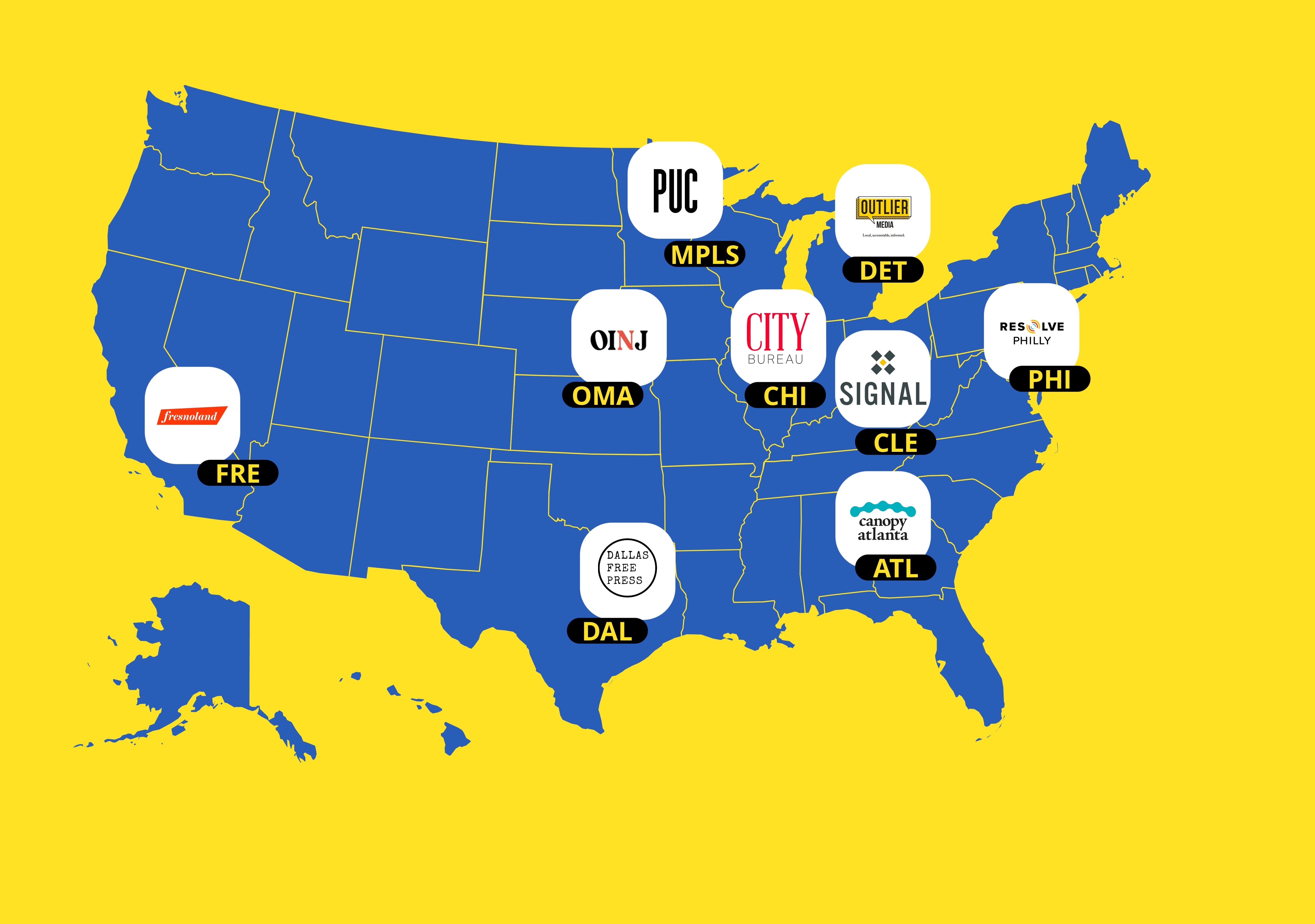 Map of Documenters program partners